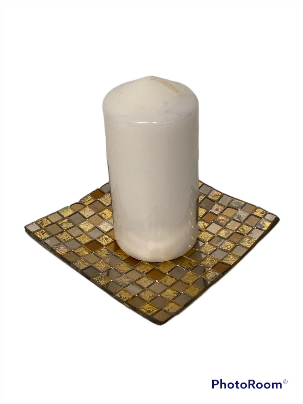 Kerzenständer: Kerzen Unterteller 13 cm gold – Neu und originalverpackt aus Oensingen von Liquidations-Shop
