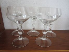 5 WEINGLÄSER, SIEHE FOTO, AB NUR 1.- FR.