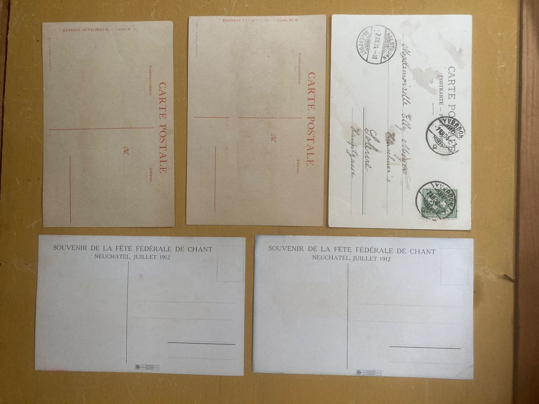 Cartoline postali: Neuchâtel - 1904 und 1912 – Usato da zürich venduto da papalapa 3