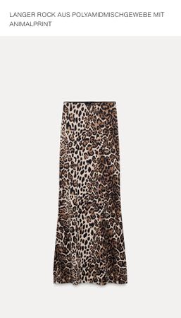 Langer Rock von Zara mit Animalprint / Gr. S
