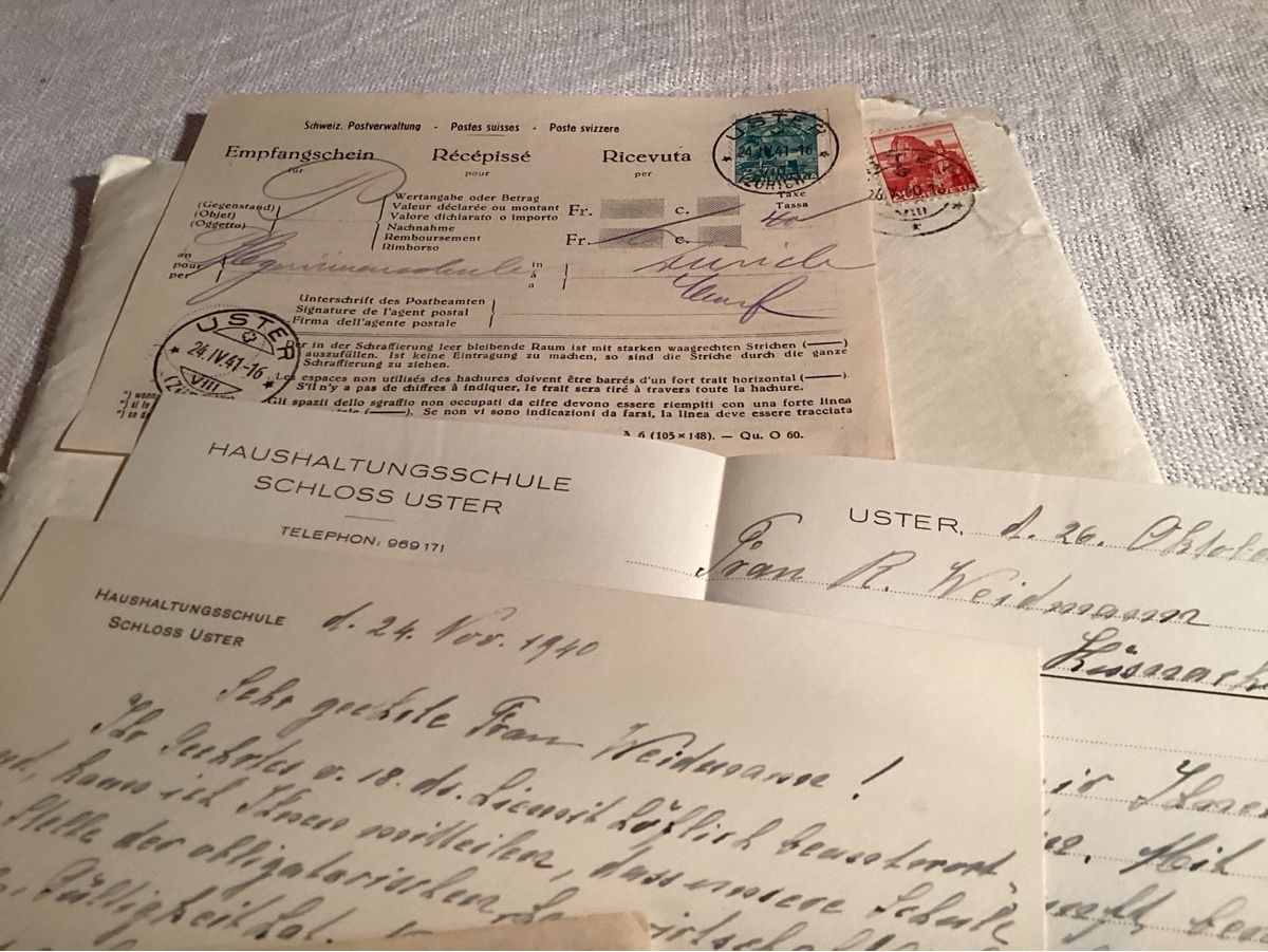 Dokumente: USTER Hauswirtschaftliche schule 7 documents 1940 – Gebraucht aus Luc (Ayent) von Rebouille 1