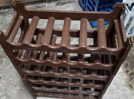 6 xWeinregal Kunststoff braun stapelbar 59 cm Breite