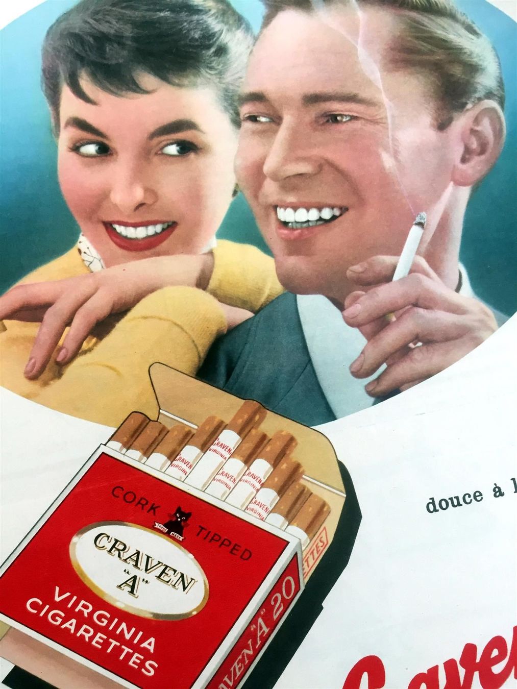 Foto & Immagini: Craven "A" Cigarettes - 4 alte Werbungen/Publicitéss 1950/58 – Usato da Savagnier venduto da Ne2065