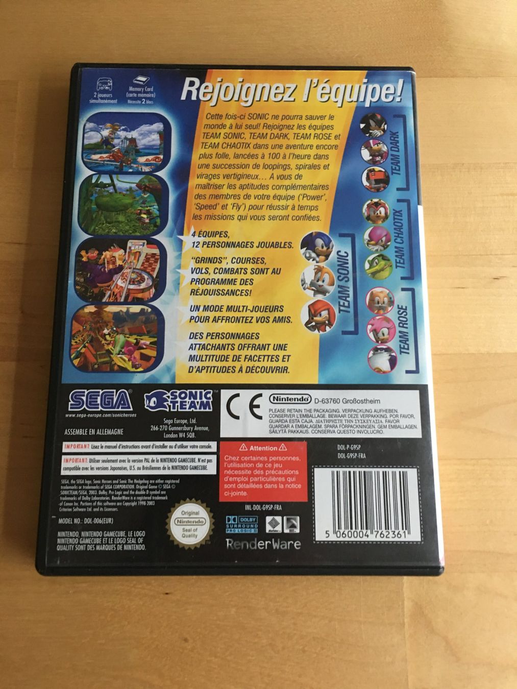 Nintendo Jeux: Sonic Heroes: Gamecube (FR) – D'occasion à La Chaux-de-Fonds par AntoineKolbl 1