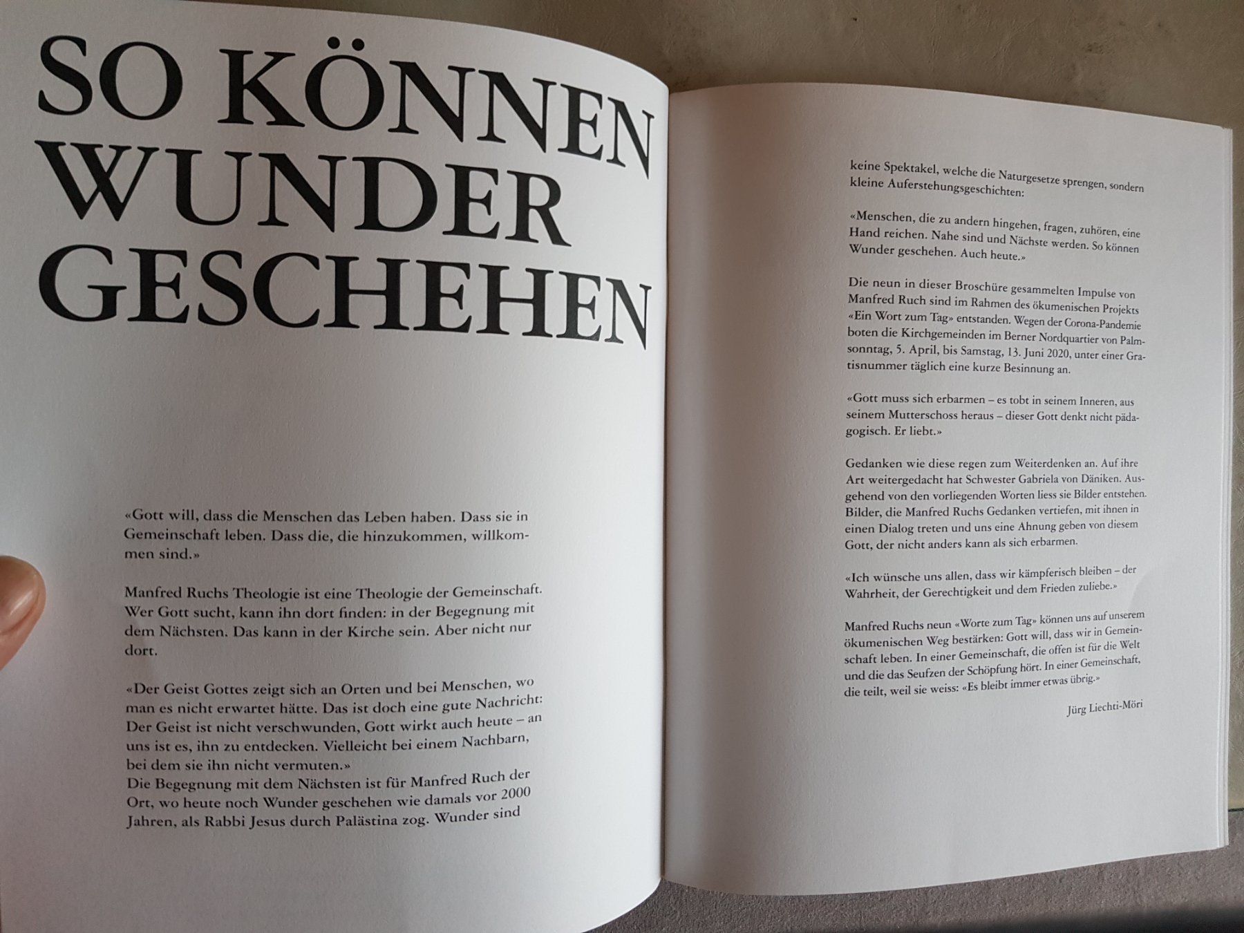 Bücher: So können Wunder entstehen - Manfred Ruch - Bern 2020 – Gebraucht aus Walterswil BE von Lonitti 3