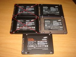 1 stück 250/256gb ssd. Samsung. Getestet.