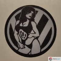VW Girl Coaster 3D Printed Drink Coaster Wall Art