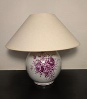 Tischlampe Porzellan Blumenmuster Vintage Shabby Chic