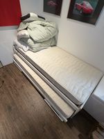 Ausziehbett mit Matratzen weiss gut erhalten 85x210cm