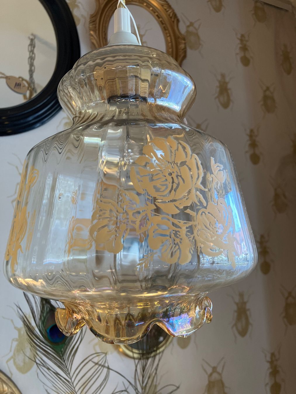 Lampade: Lampe - Hängelampe - Glas - Vintage – Usato da Winterthur venduto da pompea 3
