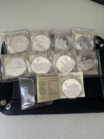 Sammelstueck: 9 x 10 Euro Münze 1996 Silbermuenzen 999/1000