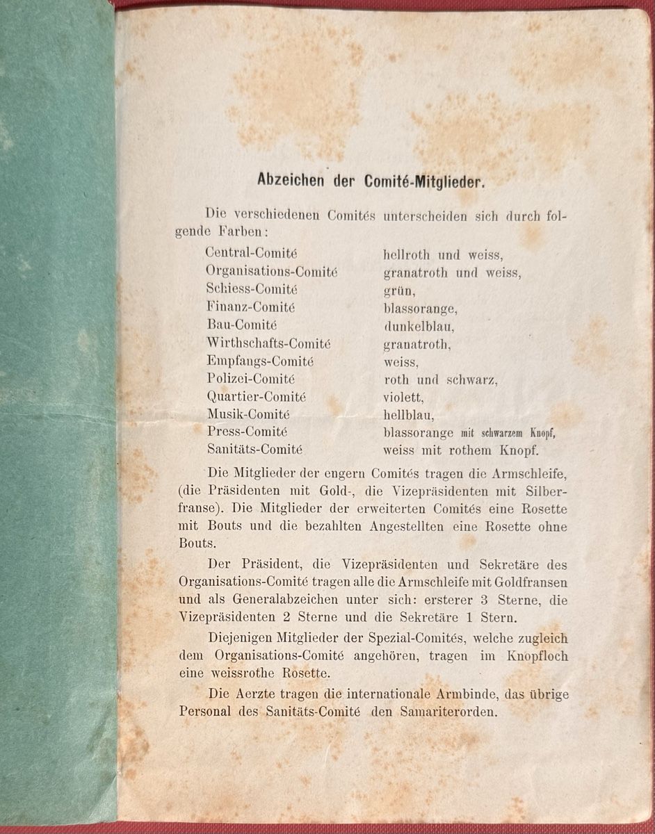 Livres: Eidg. Schützenfest in Bern 1885 Festprogramm u. -reglemen – D'occasion à Bern par felberunderground 1