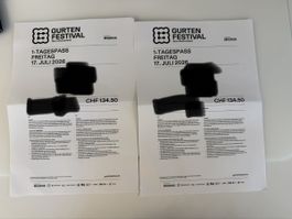 Gurtenfestival 2026 2 x 1-Tagespass für FREITAG 17.7.2026