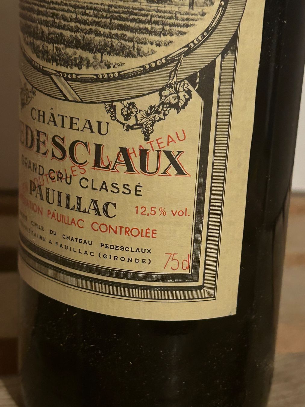 Vino: Château Pedesclaux 1982 Pauillac – Nuovo (secondo la descrizione) da Roche VD venduto da avediscipule 3