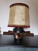Antike Holzlampe Wagenrad Steampunklampe Tischlampe Vintage