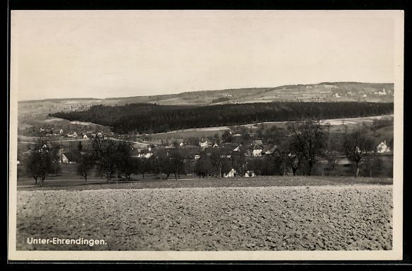 Cartoline postali: Unter-Ehrendingen, Ortsansicht und Blick – Usato da Berlin venduto da bartko-reher