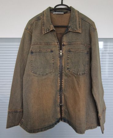 Vintage Stooker Jeansjacke Gr. 44 - blau-oranger Denim & RV