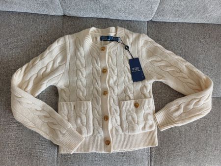 Polo Ralph Lauren Strickjacke weiss Grösse XS neu