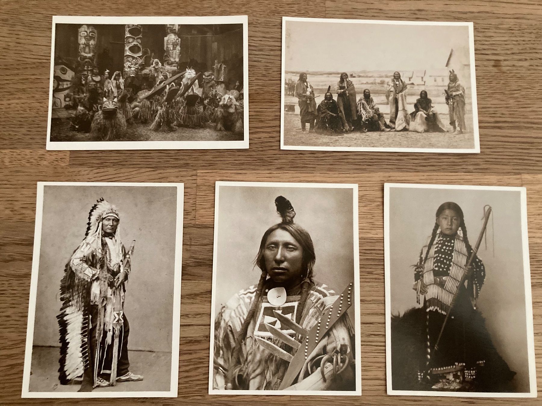 Cartes postales: 5 nostalgische Indianer-Postkarten – D'occasion à Mammern par indigomondkind