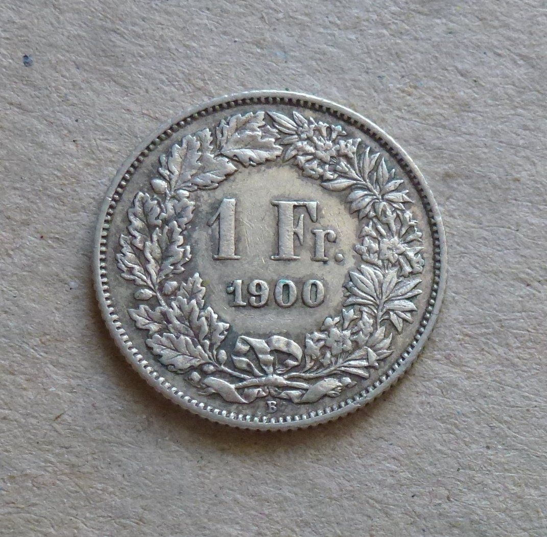 Alle Münzen: ++ 1.- Franken 1900, gute Erhaltung – Gebraucht aus Walkringen von Casablanca777