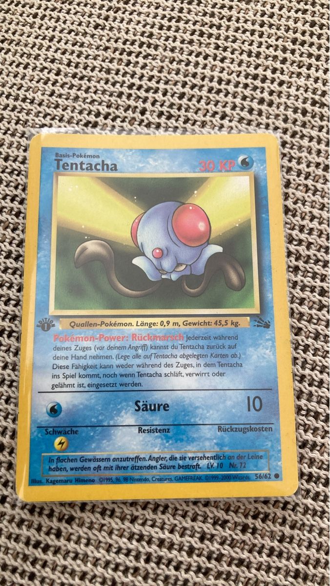 Pokémon Carte collezionabili: Tentacha 56/62 (1st Edition) – Usato da Neuchâtel venduto da Tradeboi