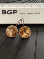 Boucles d'oreilles argent 925 cristaux bon état 