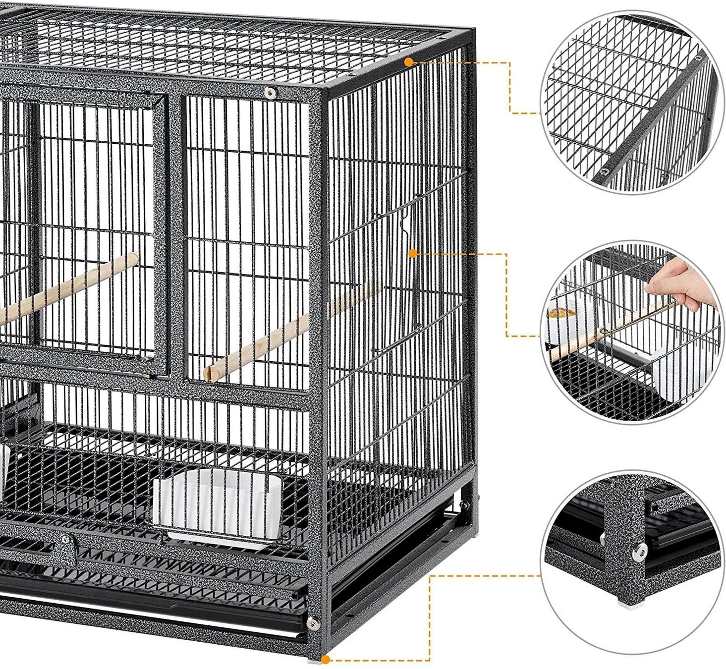 Vogelhäuser: Vogelkäfig Doppelkäfig Schwarz – Neu und originalverpackt aus Bottighofen von zaap 3