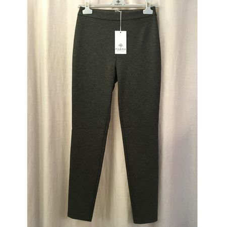 Piu & Piu schmale Hose fester Viscose Jersey grau Gr 42 neu