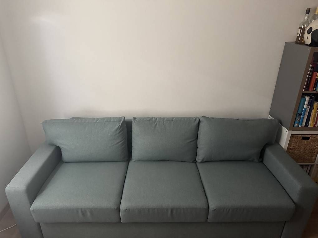 Divani: Ikea BÅRSLÖV 3er-Bettsofa, Tibbleby hell grautürkis – Usato da Lyss venduto da zbi_6xbx 1