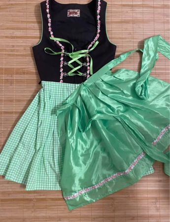 Dirndl Trachtenkleid Set Grösse 36. Top Zustand. Braun/Grün.