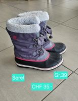 Sorel Winterstiefel, Pink/Schwarz, Grösse 39, Warm gefüttert