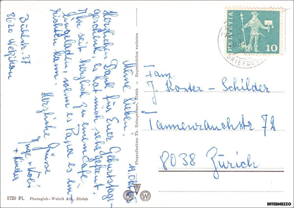 Cartoline postali: Wetzikon ZH // Flugbild 1965 – Usato da Basel venduto da intermezzo12 1