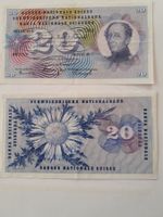 2 alte Banknoten Schweiz à CHF 20