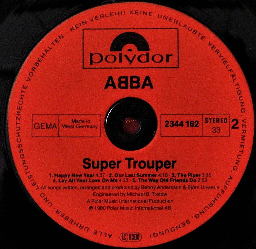 Vinyles: ABBA "Super Trouper" FIRST PRESSING LP IN VG++/EX – D'occasion à Monthey par Pingmub 4