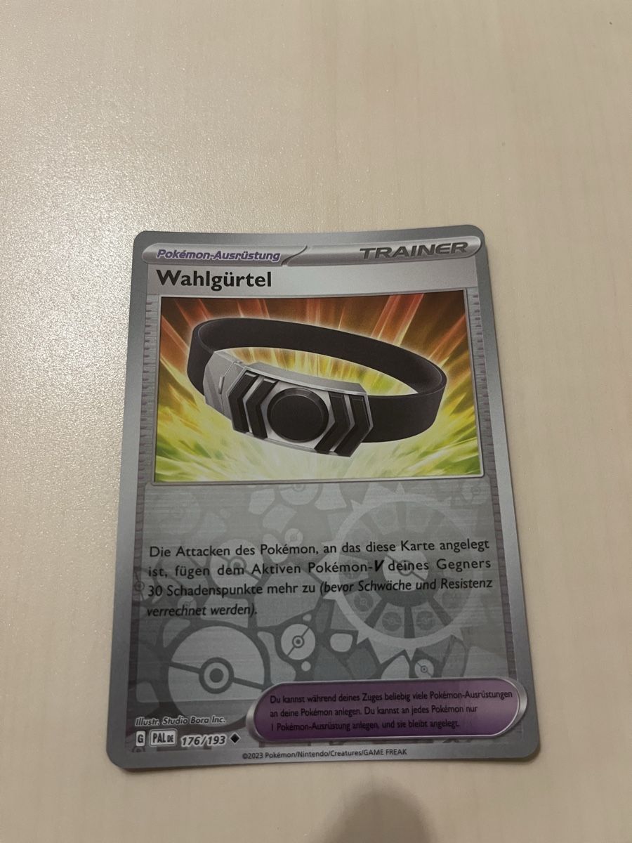 Pokémon Carte collezionabili: Wahlgürtel PAL 176 Reverse Holo DE – Nuovo (secondo la descrizione) da Aarburg venduto da Barnetta07