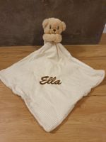 Nuscheli bestickt, ELLA mit Kuschelteddy, Schmusetuch
