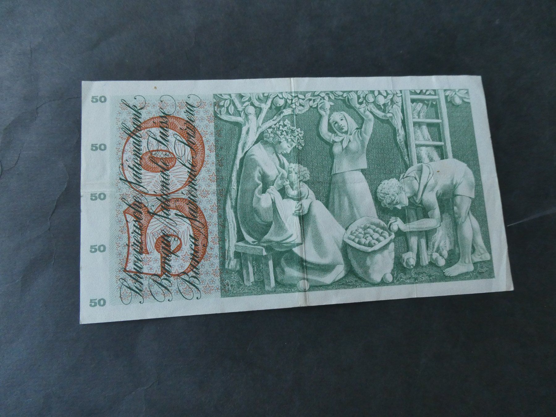 Banconote: Schweiz 1961, 50 Franken – Usato da Hinterforst venduto da Rohusri 1