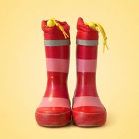 Kinder Gummistiefel rot rosa gestreift