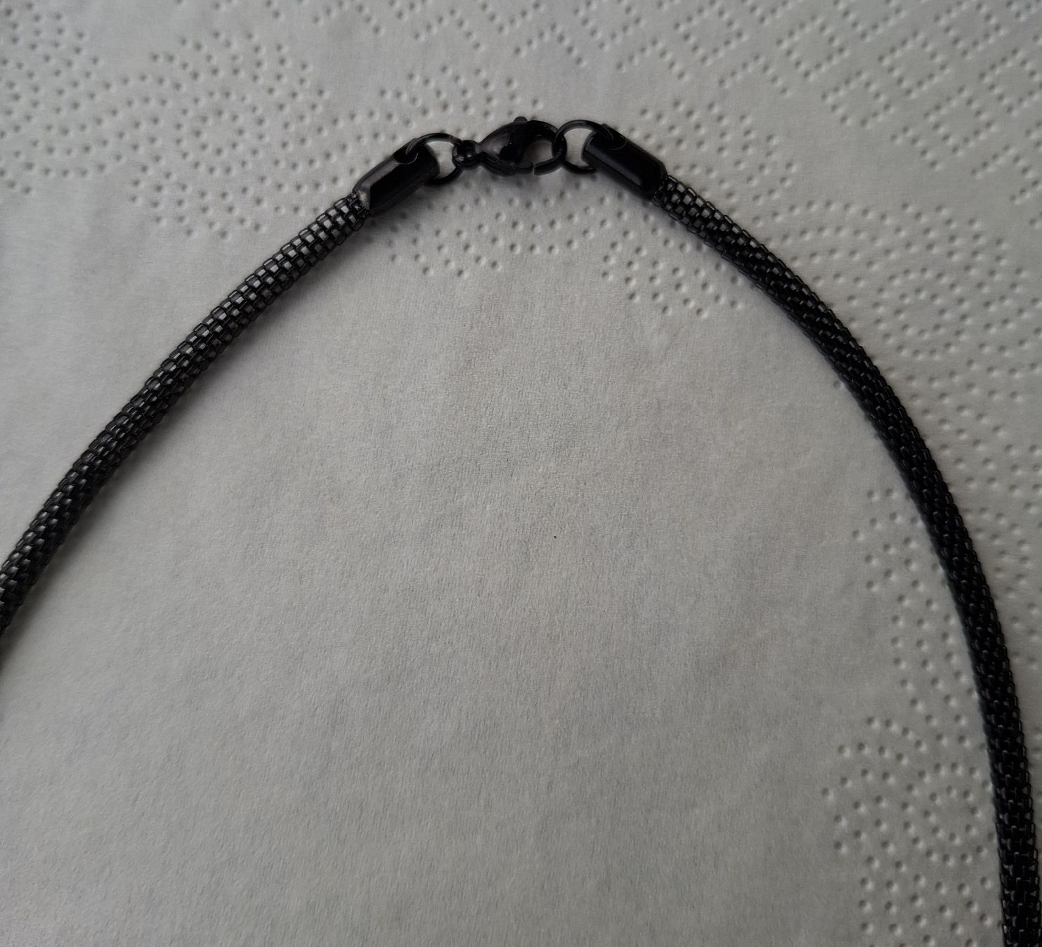 Catenine: Schwarze Mesh-Kette, Edelstahl – Nuovo (secondo la descrizione) da Dietikon venduto da Hirschkopf 1