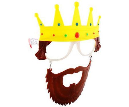 SunStaches® KING König Bart Partybrille Maske SBSST2145