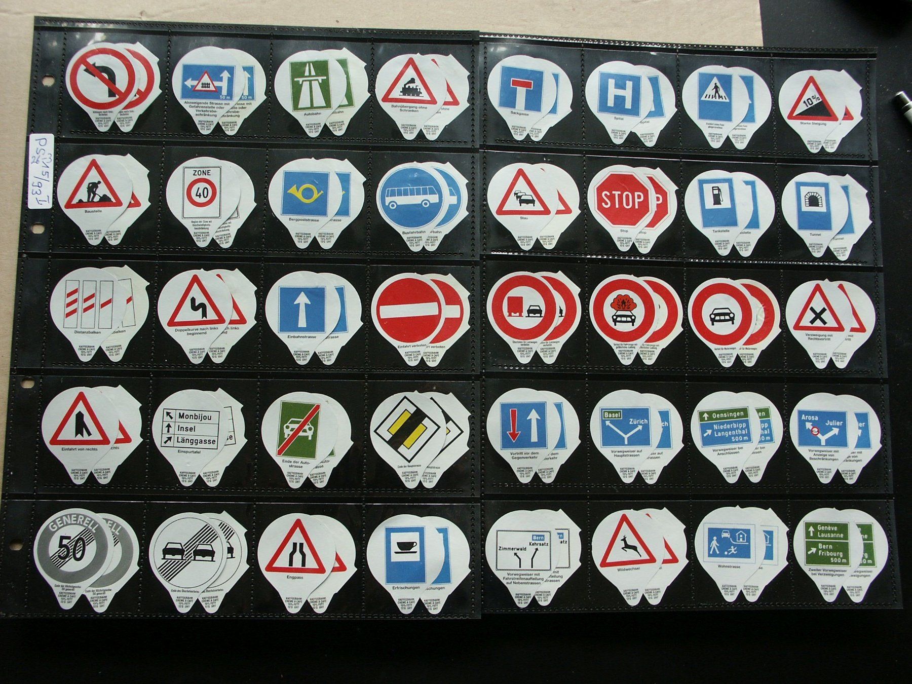 Coperchi dei cremini per caffè: Serie  PS 15/93   Verkehrszeichen I – Usato da Niederglatt ZH venduto da herzblatt5449