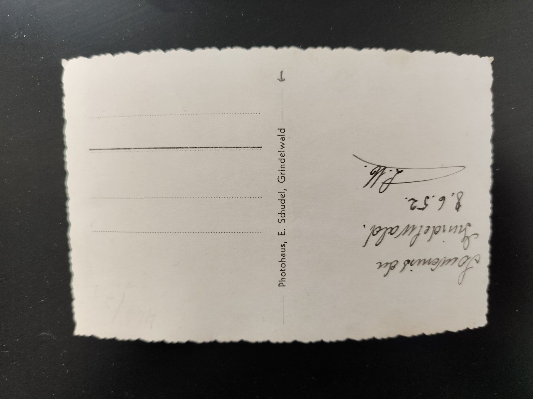 Cartoline postali: Schwebender Oldtimer Grindelwald Damen dat. 1952 – Usato da Ohmstal venduto da Lebensfreude05 1