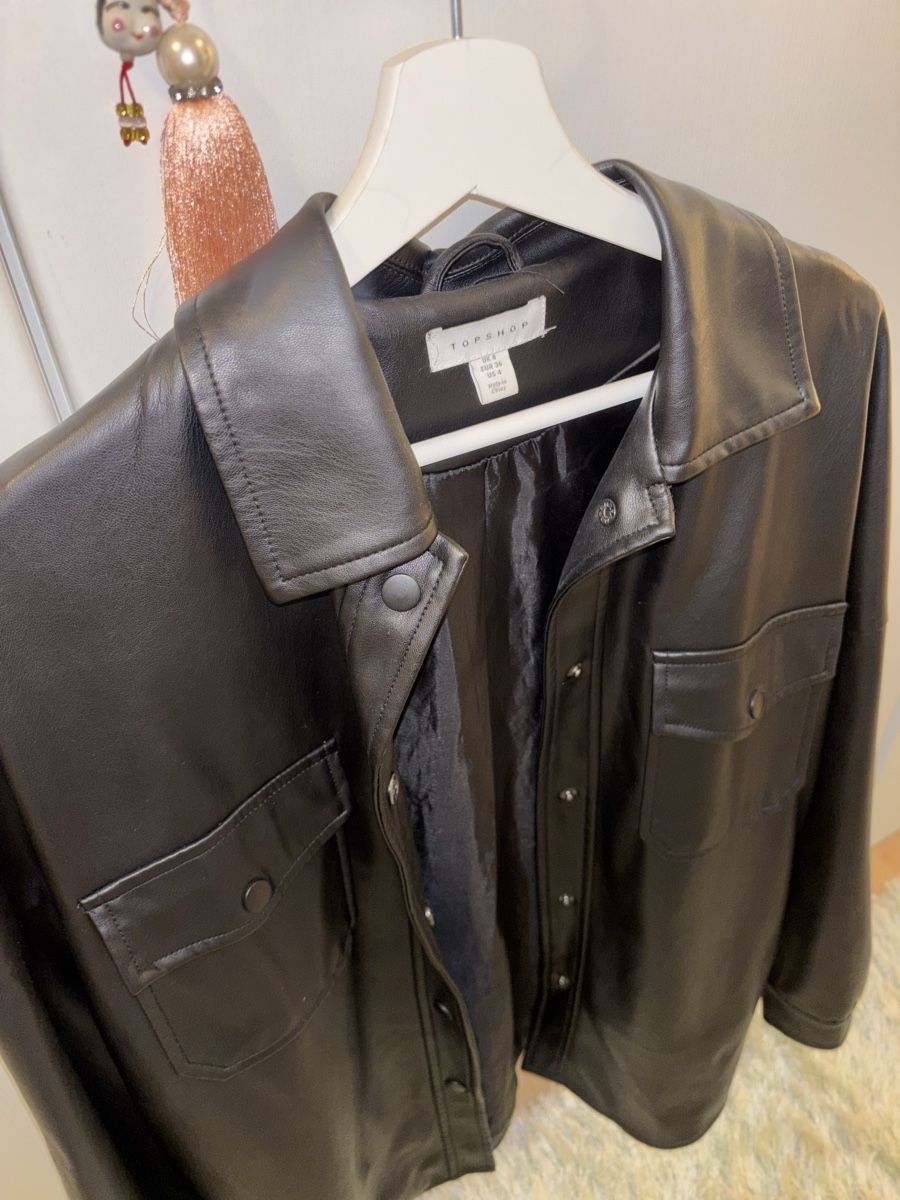 Topshop Giacche: Schwarze Kunstleder Jacke von Topshop – Usato da Bremgarten AG venduto da ang_t5cm 2