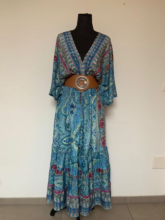 Boho Maxikleid in Seidenoptik