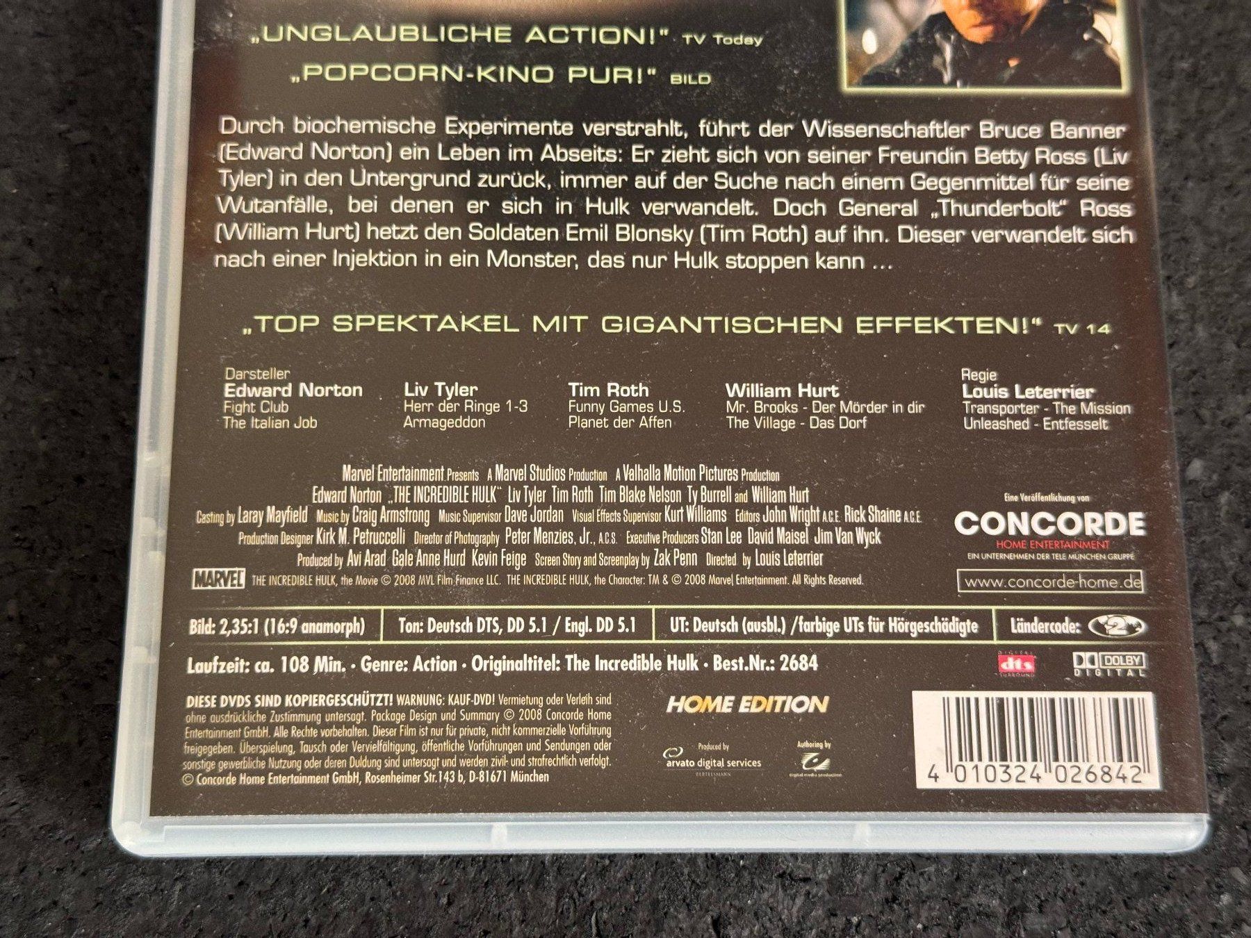 Tutti i DVDs: HULK "Der Unglaubliche" DVD DE/EN – Usato da Fribourg venduto da tschjoly 3