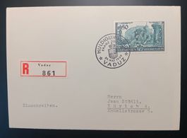 LIECHTENSTEIN, EINSCHREIBE BRIEF NACH ZÜRICH 1939