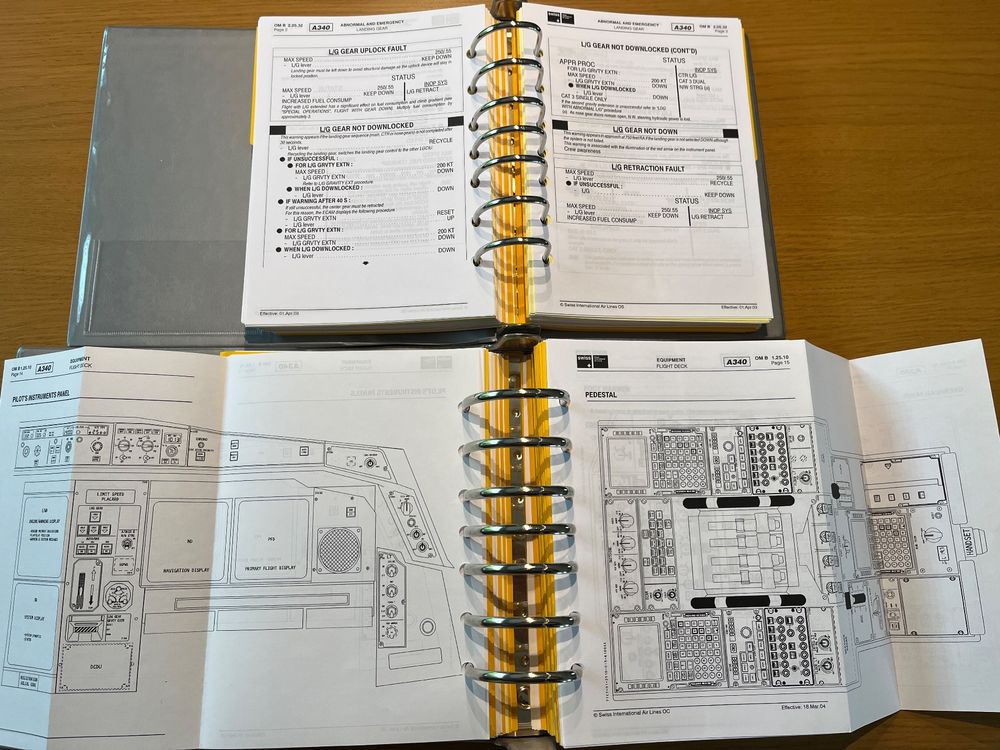 SWISS Air Lines Airbus A340 Aircraft Operations Manual 1+2 (Gebraucht ...