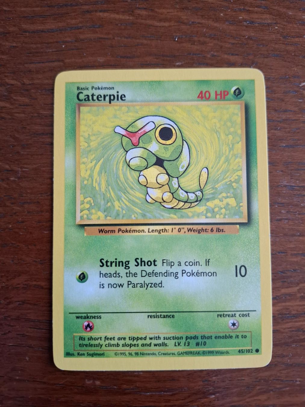 Pokémon Sammelbilder & Trading cards: Pokemon Caterpie Base Set 45/102 – Gebraucht aus Giornico von ale_lc8k