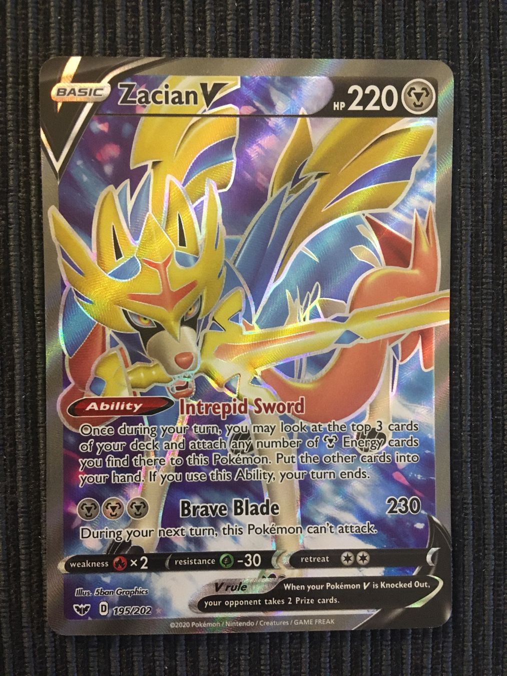 Pokémon Sammelbilder & Trading cards: Pokemon Zacian V Fullart Shield & Sword Englisch – Neu (gemäss Beschreibung) aus Wabern von Collectfun