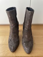 What For ankle boots grey metallic finish good condition